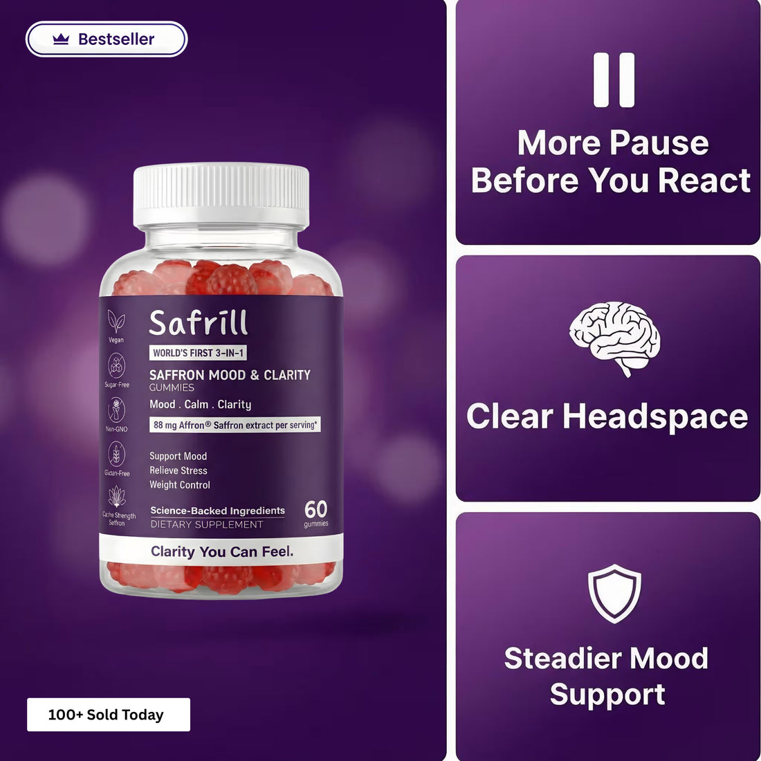 Saffron Mood & Clarity Gummies